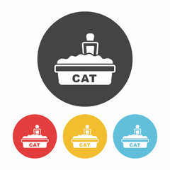 Obraz premium cat litter box icon