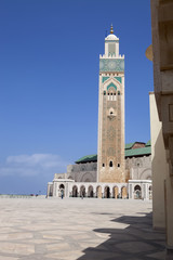 Fototapeta na wymiar beautiful mosque Hassan second in Casablanca, Morocco
