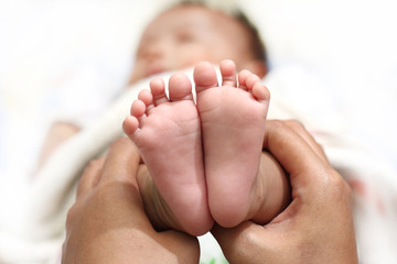 Obraz na płótnie Canvas Newborn Baby Feet