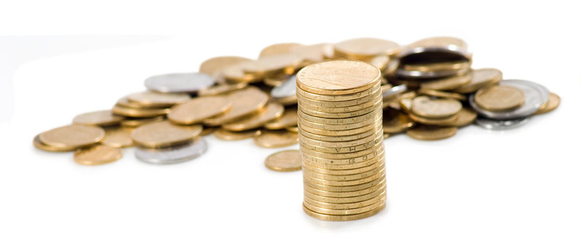 image of money on a white background closeup