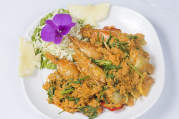 Stir Fried Shrimp with Curry Powder