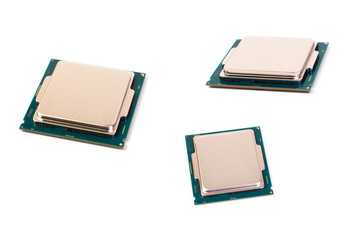 processor from the top up - isolated on white background