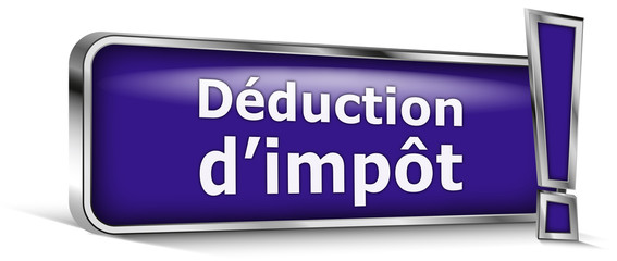 Déduction d'impôt sur panneau bleu