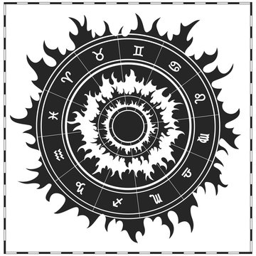 Zodiac symbols vector