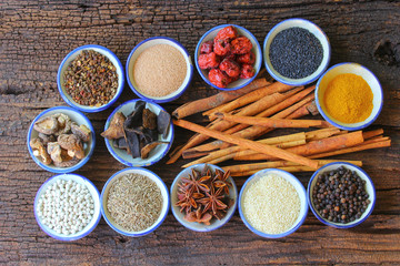 Fototapeta na wymiar Various spices.