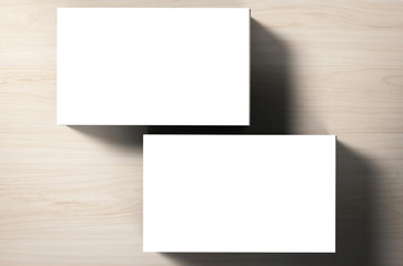 white blank name card front and back