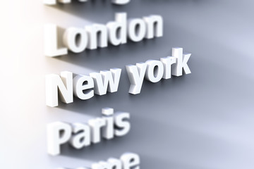 capital city focus on New york illustration