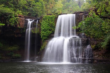 Tropical waterfall scenery