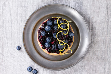 Tart with blueberries