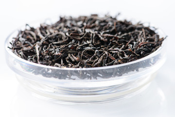 close-up of Ceylon leaf tea Sudugahahena (Orange Pekoe 1)