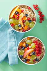 healthy breakfast quinoa with fruits berry nectarine blueberry g