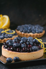 Tart with blueberries
