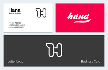 T Alphabet Letter Minimal Linear Logo Business Card template