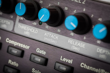 Buttons in sound studio