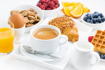 delicious sweet breakfast and espresso