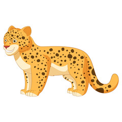 Cartoon smiling  Leopard