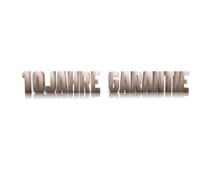 10 Jahre Garantie 3d wort 