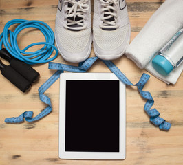 Workout and fitness dieting,Planning control diet concept.