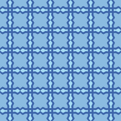 Fototapeta premium Fun pattern with dark and light blue decorations