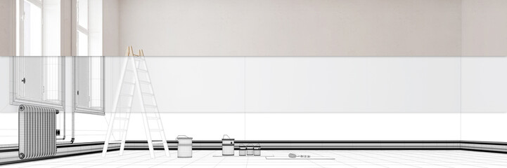 CAD Planung von Raum bei Renovierung