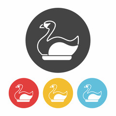 amusement park swan boats icon