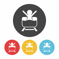 amusement park roller coaster icon