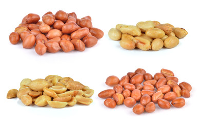 peanats on white background