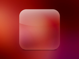 Glass icon blank on a red background