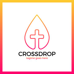 Obraz premium Cross Drop Logo - Christ Blood