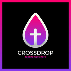 Cross Drop Logo - Christ Blood