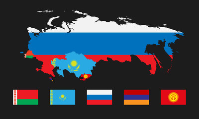 Eurasian Economic Union vector map