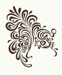Fototapeta premium Girl head in a stylized drawing style