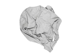 Gray t-shirt on white background