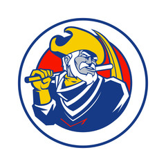 Illustration of a miner with pick 