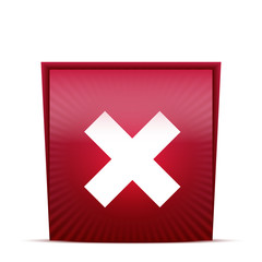 Obraz premium Icona Cancella - Box Rosso