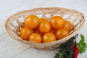 Yellow cherry tomato