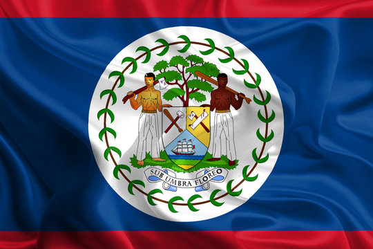 Waving Fabric Flag of Belize