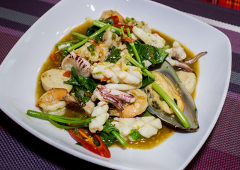 Spicy salmon food Thailand