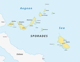 map of the greek island group sporades