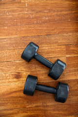 Training Weight Sport on Wooden Groung Floor