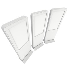 Trade show booth LCD kiosk stand.