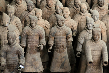 Close-Up: Terracotta Warrios looking to Front