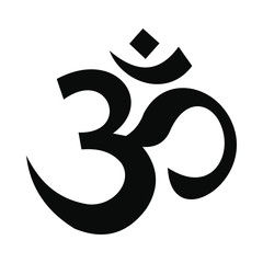 Hindu om symbol icon, simple style - obrazy, fototapety, plakaty