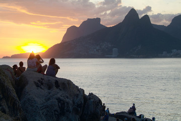 Arpoador - the famous Stone Sunset in Rio de Janeiro