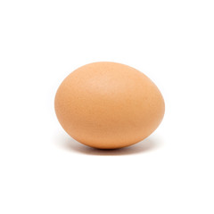 Egg on white background