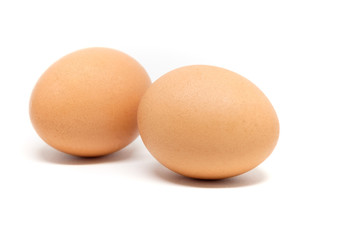 Egg on white background