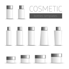 Cosmetic bottles templates.