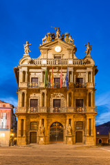 Fototapeta premium Town Hall Pamplona, Spain