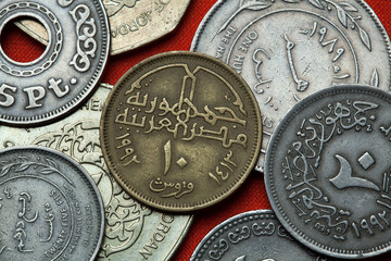 Naklejka premium Coins of Egypt
