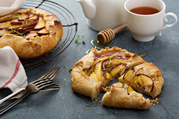 Yogurt and nectarine galette